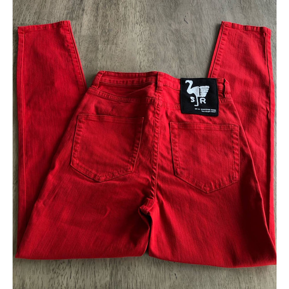 Sandrine Rose Hi Skinny Jeans in Red - 25 - Picture 8 of 10